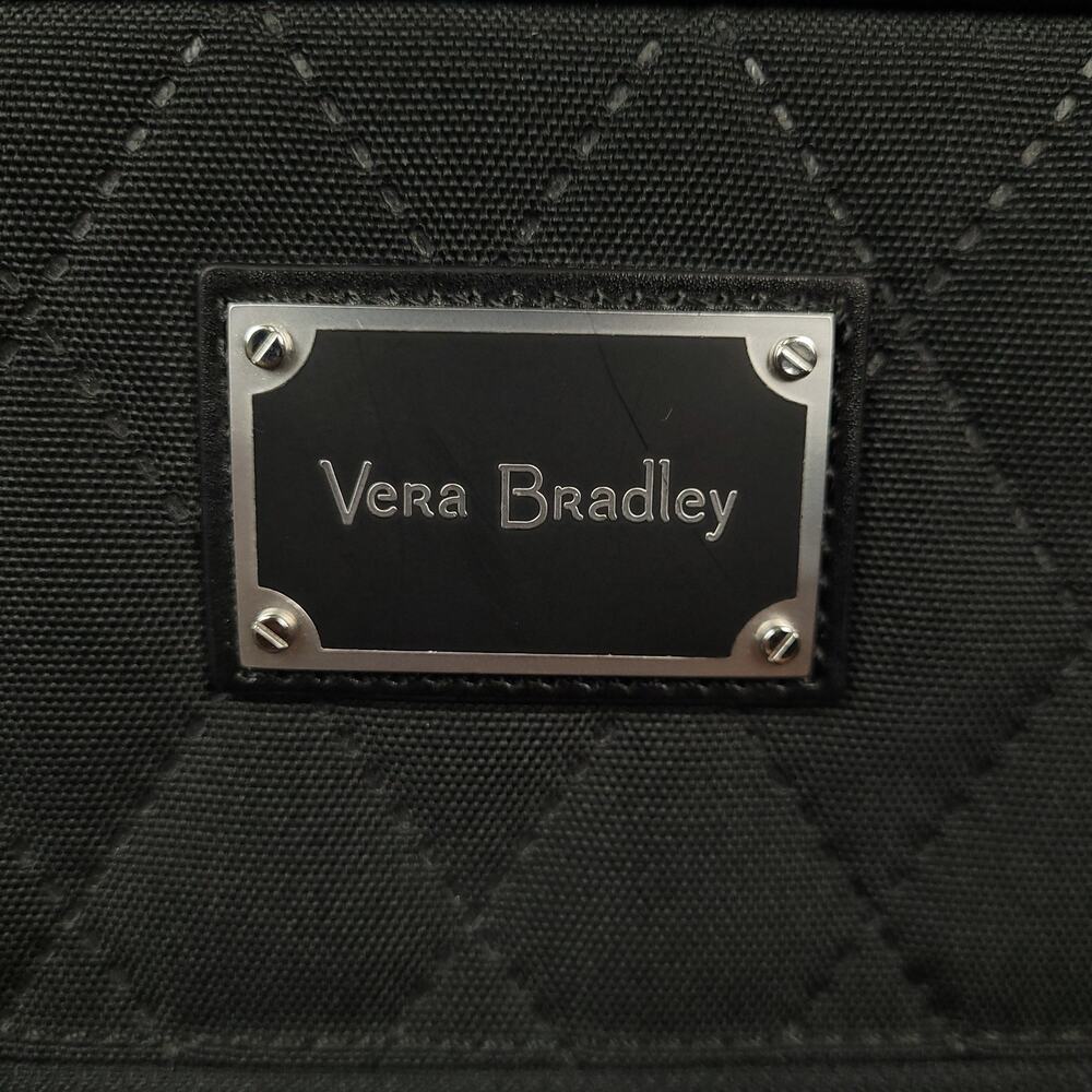 Vera Bradley Quilted Rolling Carry On Travel Bag Luggage Suitcase Black - Picture 3 of 16